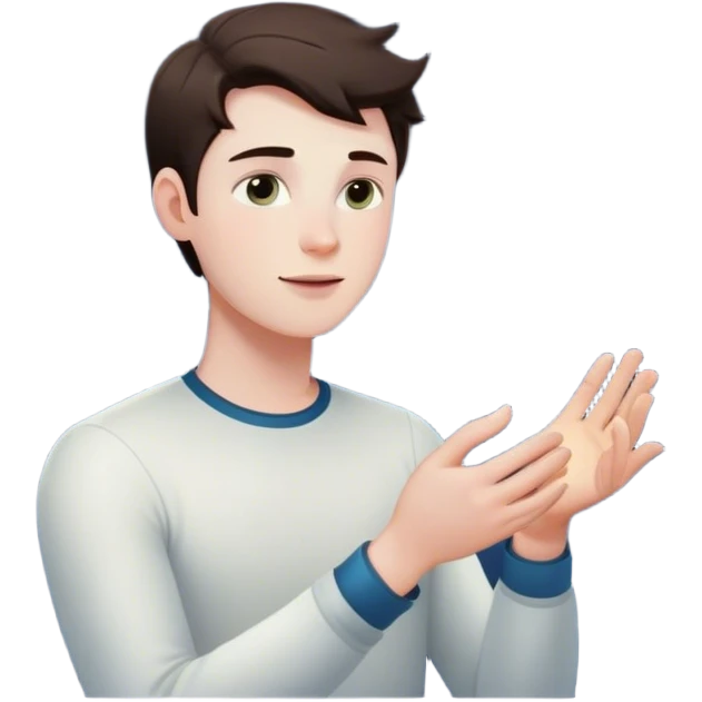 A young man floats in space, touching a star that glows and expands, shaping the universe around him. Each touch creates new light, symbolizing how his choices build his own reality. emoji