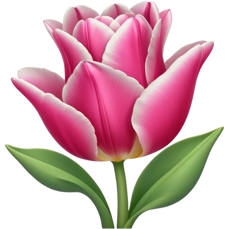 Oveja linda con un tulipán rosa emoji