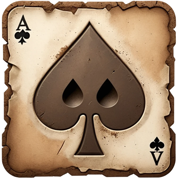 ace of spades card going into a hole of dirt in the ground emoji
