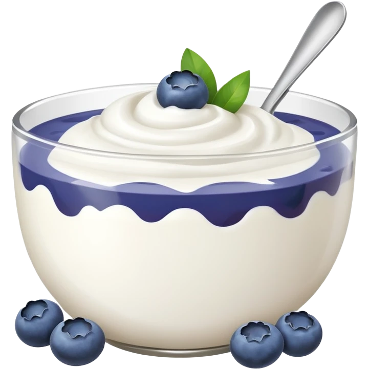 Coconut yogurt with blueberries  emoji