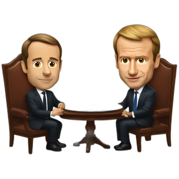 poutine et macron court emoji