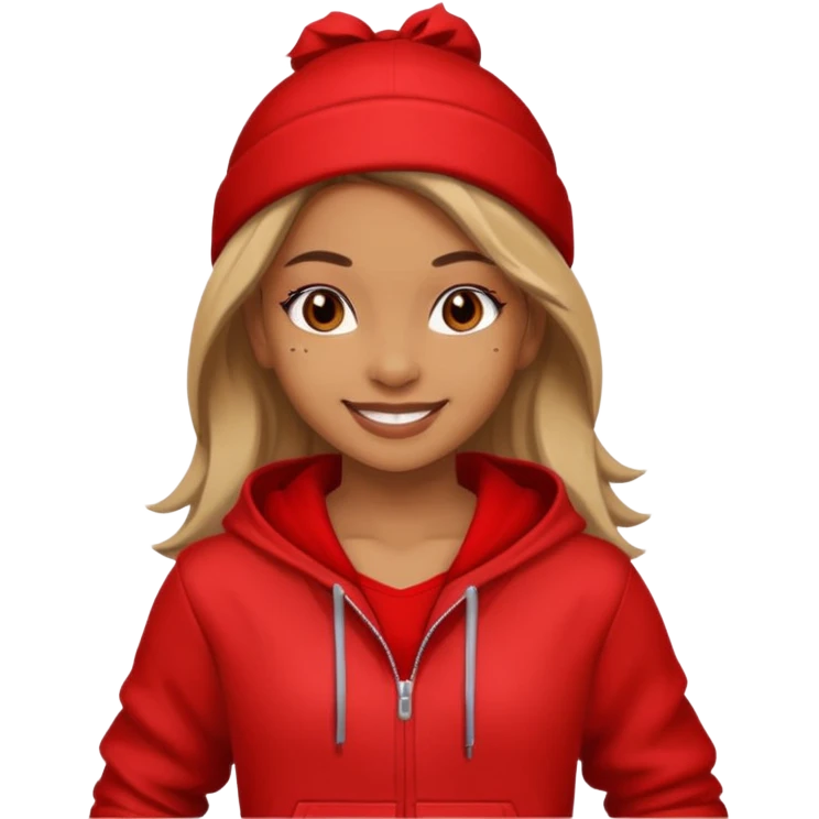 a girl streetdancer with red outfit emoji