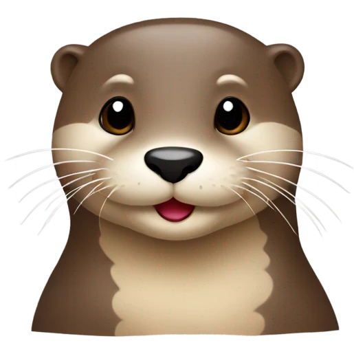 otter with hearts emoji