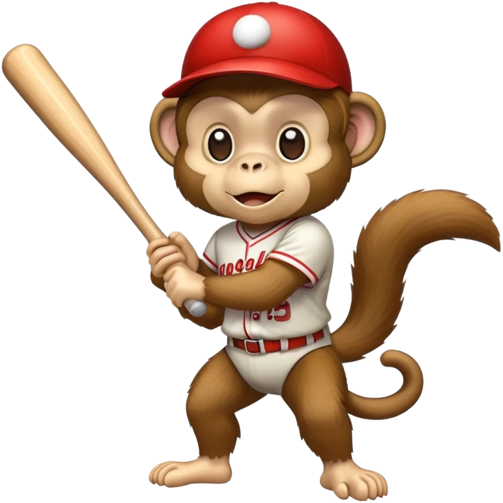 A monkey playing baseball  emoji