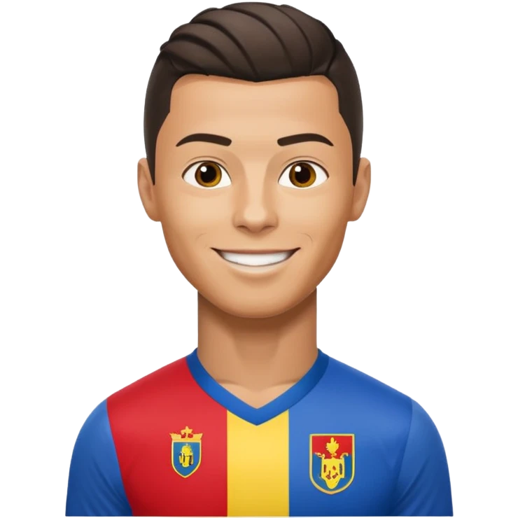Cristiano ronaldo in Romanian jersey emoji