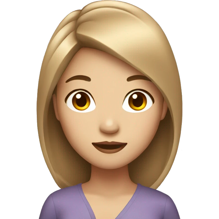 glamorous asian girl with light brown hair emoji