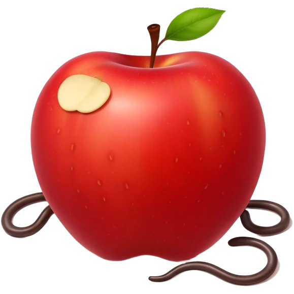 An Apple with Worms  emoji