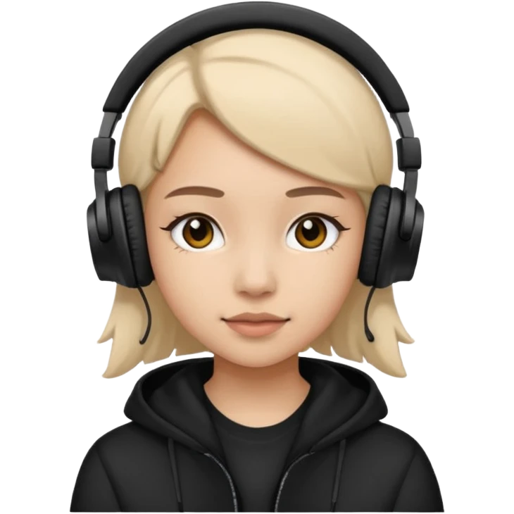 girl with Black Headphones emoji