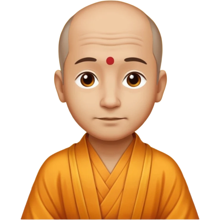 Yogi ji, serene expression, meditative pose, saffron robe emoji