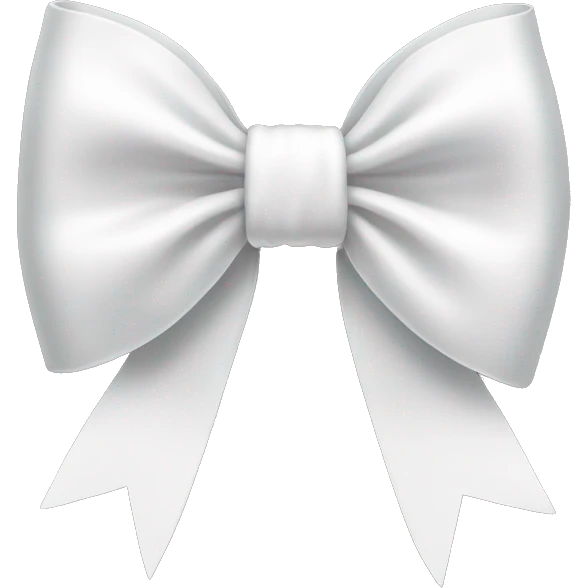 White bow and my  emoji