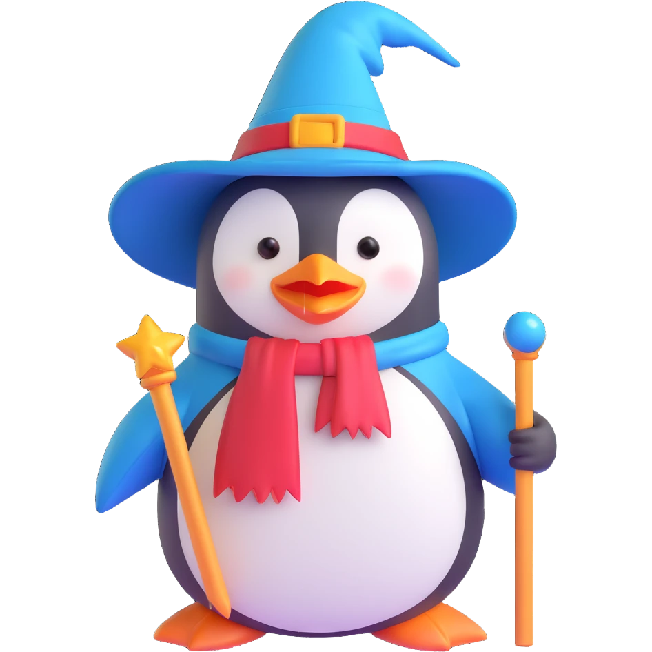 penguin wizard emoji