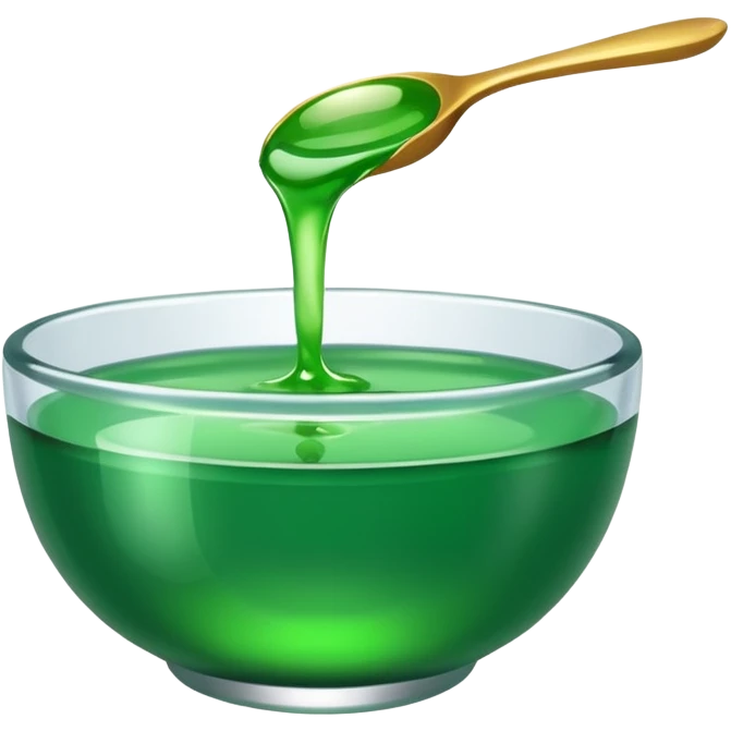small dipping bowl with green liquid, vibrant, simple, clear emoji