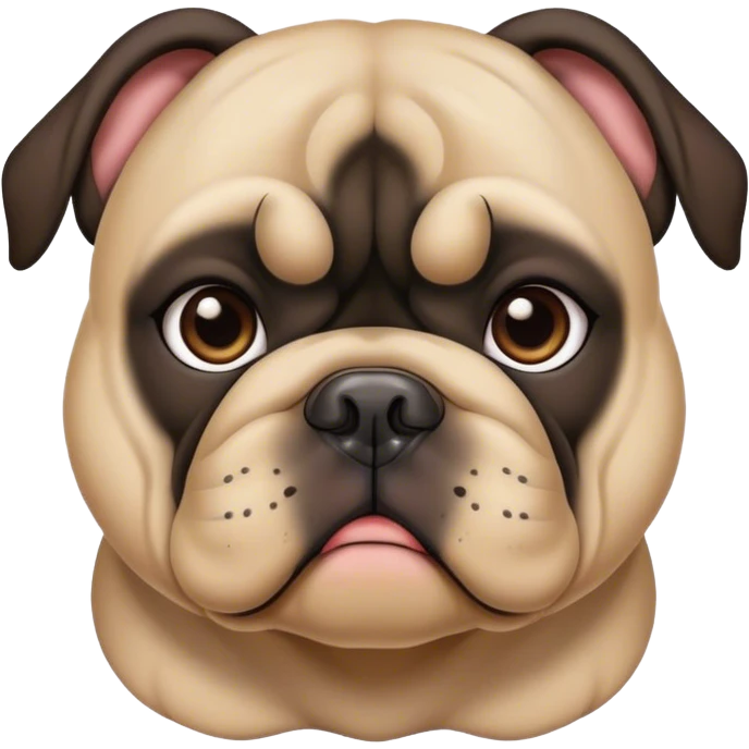 Black bulldog girl  emoji