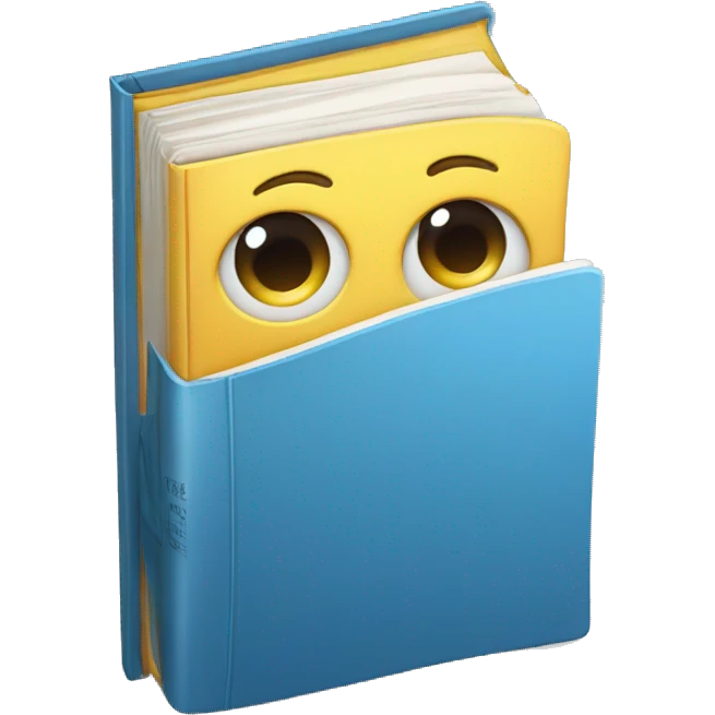 Livre bleu avec une couverture de maïs  emoji