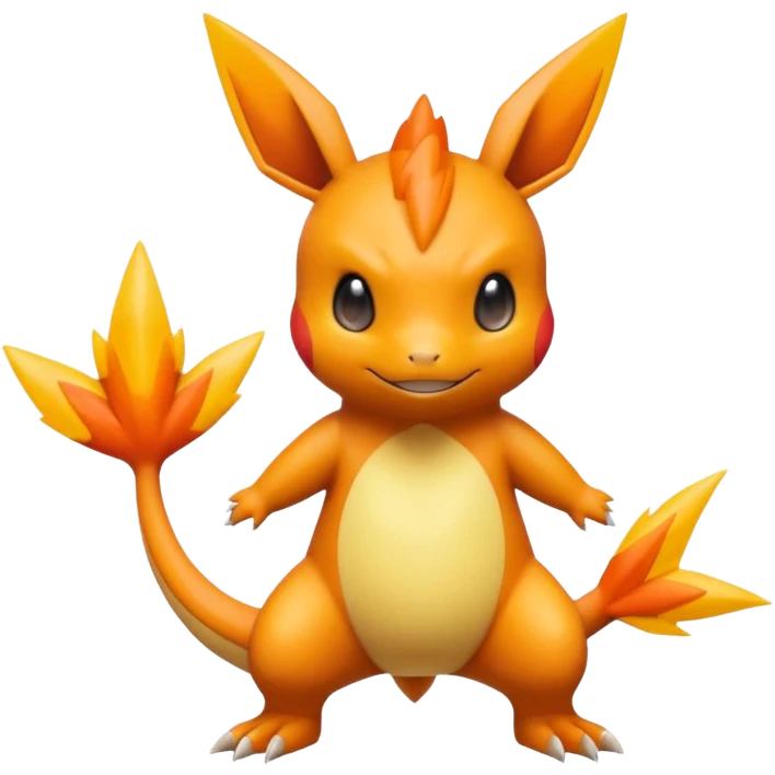Victini-Pichu-Charmander-Fakémon-hybrid-creature (full body)  emoji