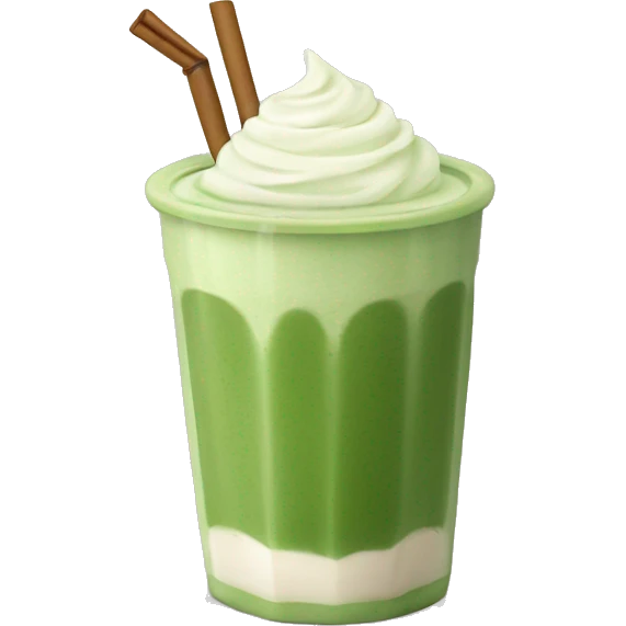 Ice matcha latte emoji