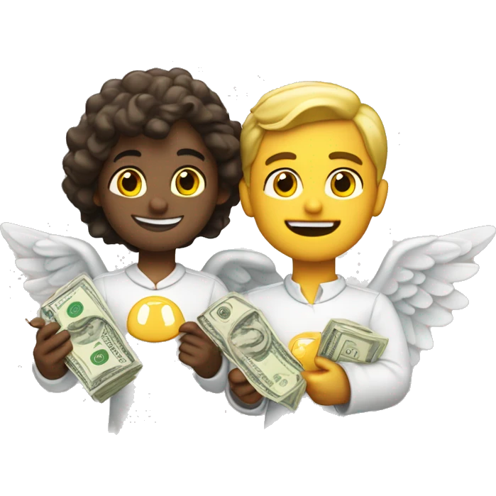 felicidad y dinero angel emoji