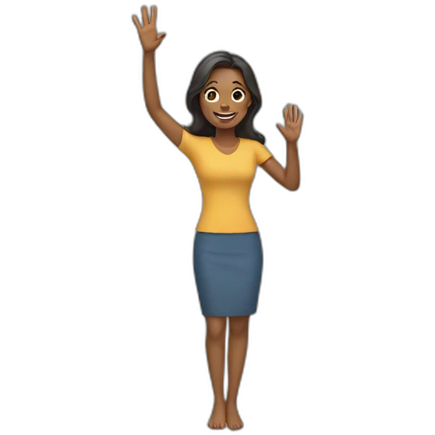 waving woman emoji