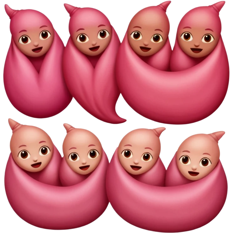 Different color Vulvas women reproductive organs  emoji