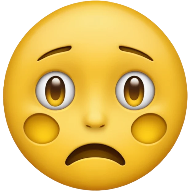 Darkened yellow emoji-face of despair emoji