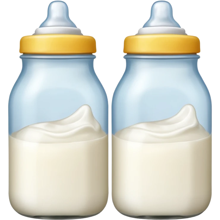 Two milk baby bottles emoji