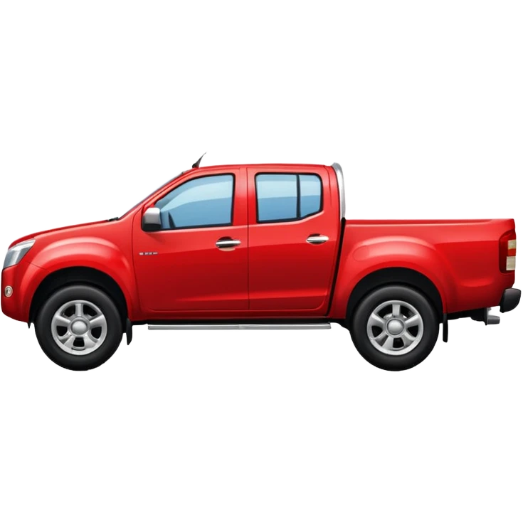 red isuzu d-max pickup truck driving  emoji