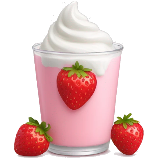 Strawberry yogurt  emoji
