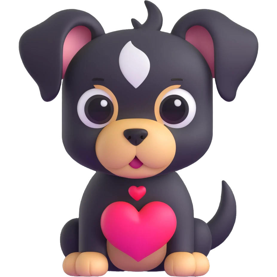 puppy in love emoji