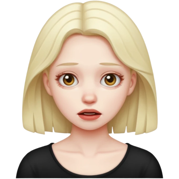 girl chocking these self  emoji