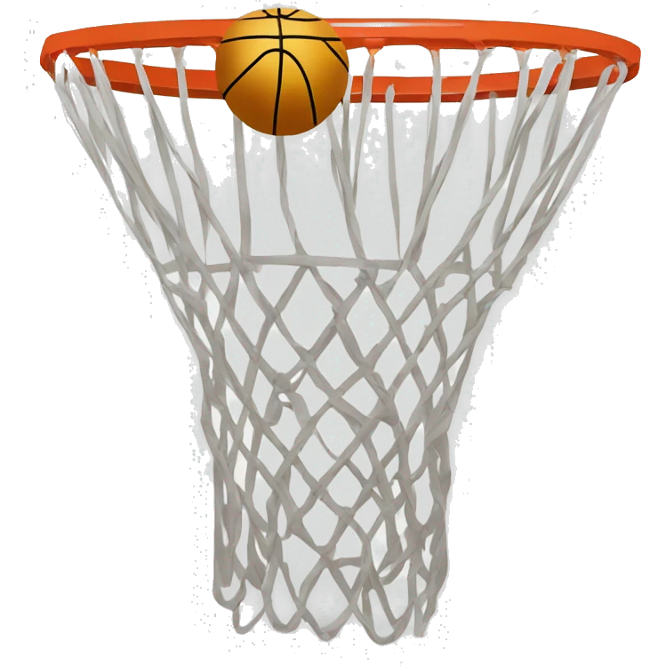 Ballon de basket qui fait du basket  emoji