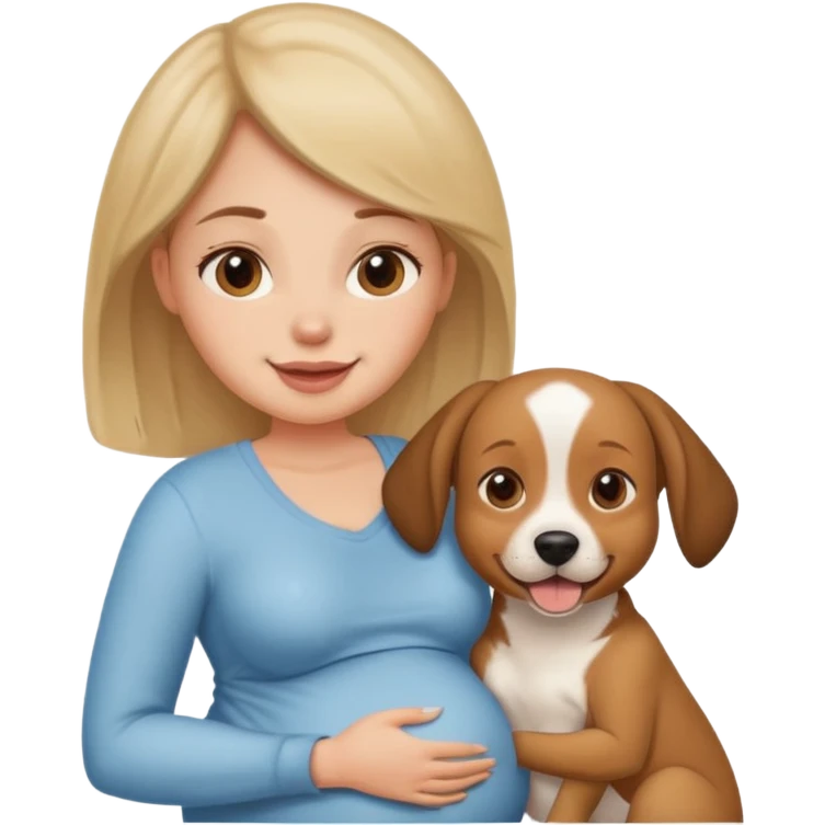 pregnant women dog head emoji