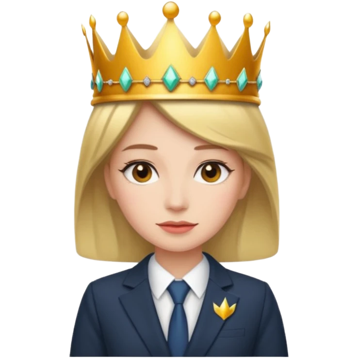 slut with a suit and a crown emoji