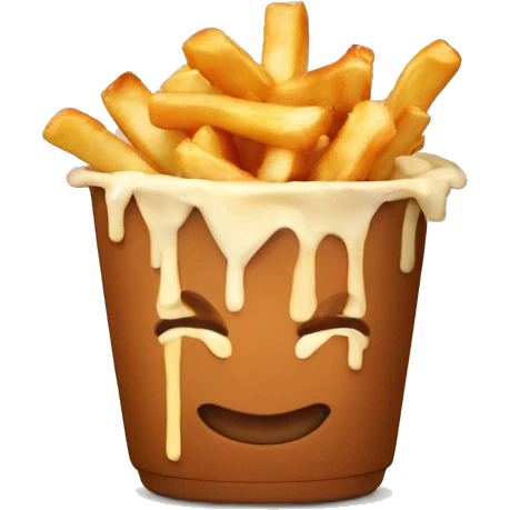 Poutine qui mange une poutine emoji