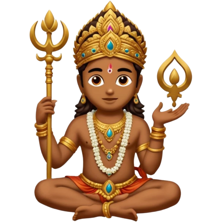 MURUGAN WITH IS VEL AND MAYIL emoji