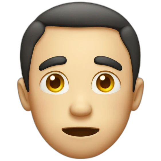 dizzy emoji with a big forehead emoji