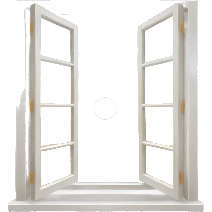 open window with sunlight emoji