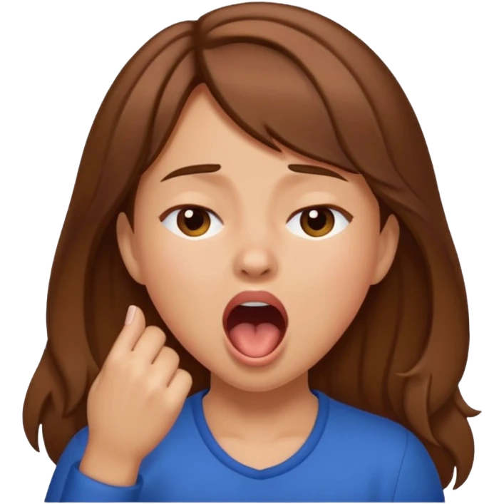 Girl yawning  emoji