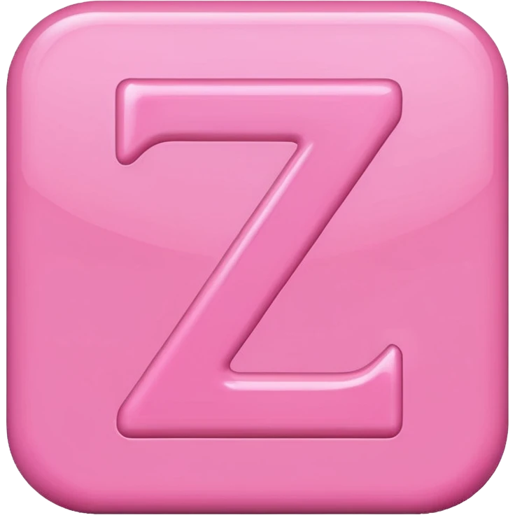 Letter Z pink emoji