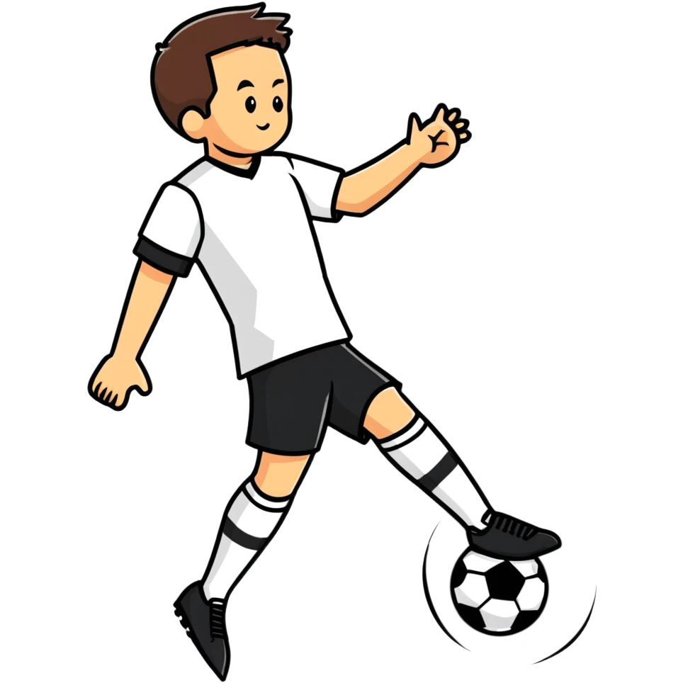 soccer player kicking ball emoji