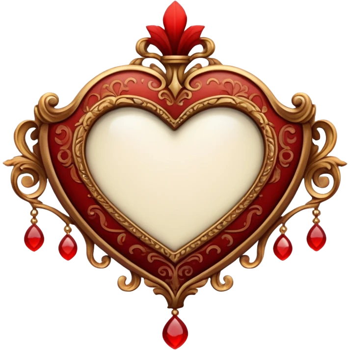 Romantic reddish vintage item emoji