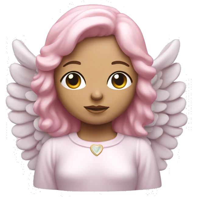 pastel pink angel statue emoji