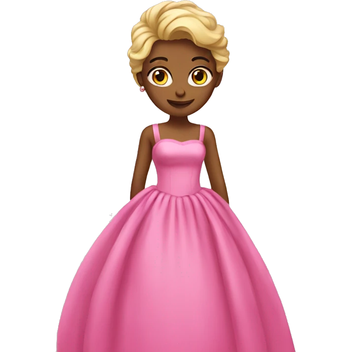 Pink gown emoji