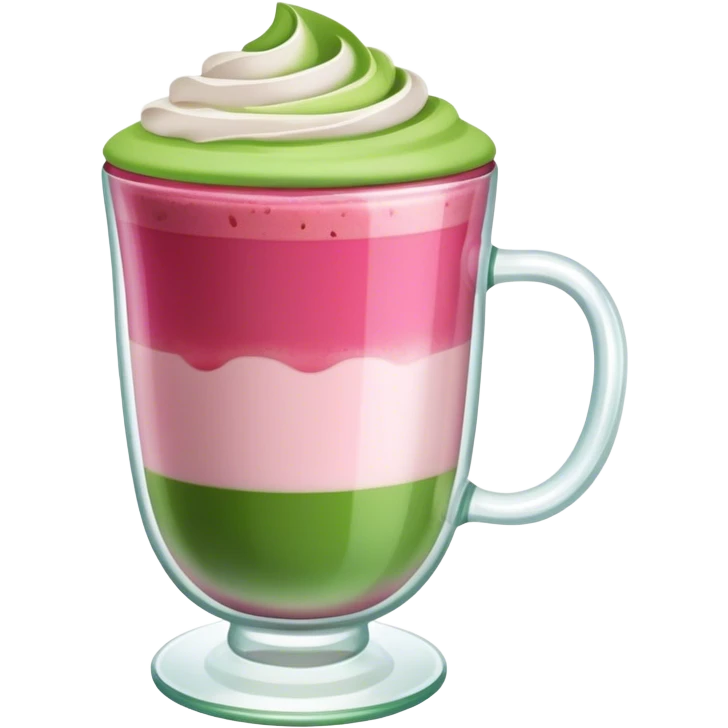 Strawberry Matcha latte emoji