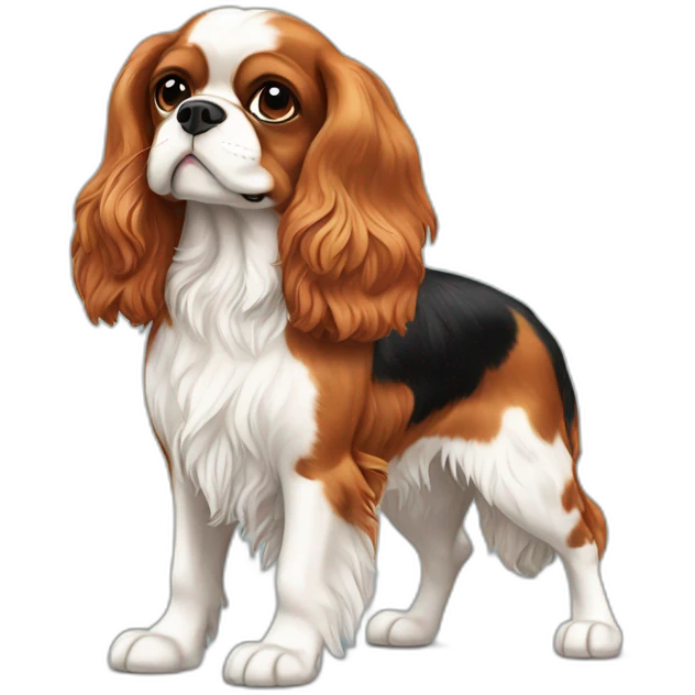  Cavalier King Charles Spaniel full body stand up emoji