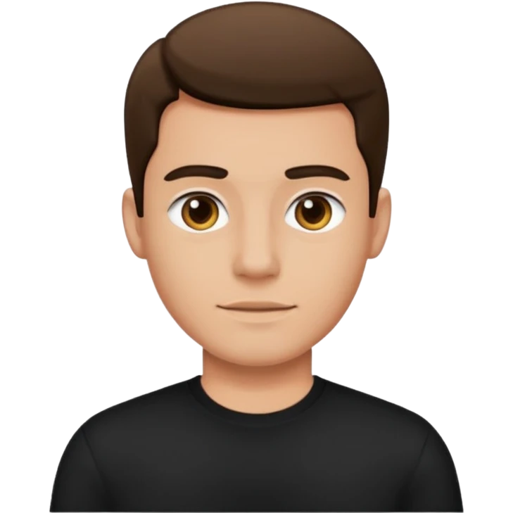 Man wearing a black shirt  emoji