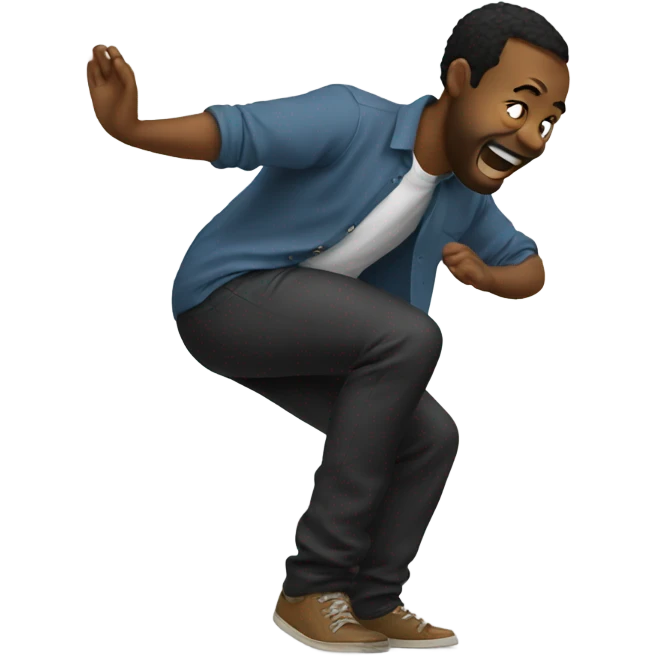 A man twerking emoji