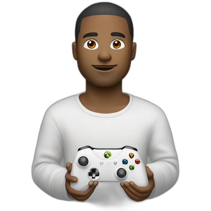 homme blanc qui joue à la Xbox emoji