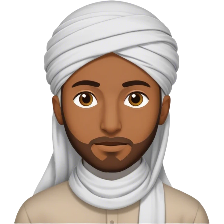 Muslim man in a plain emoji