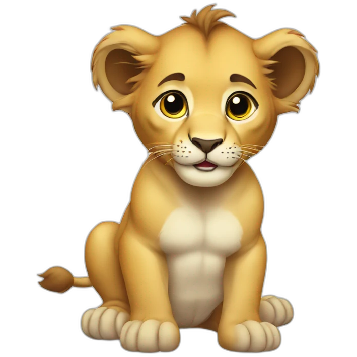 lion cub with diaper  emoji
