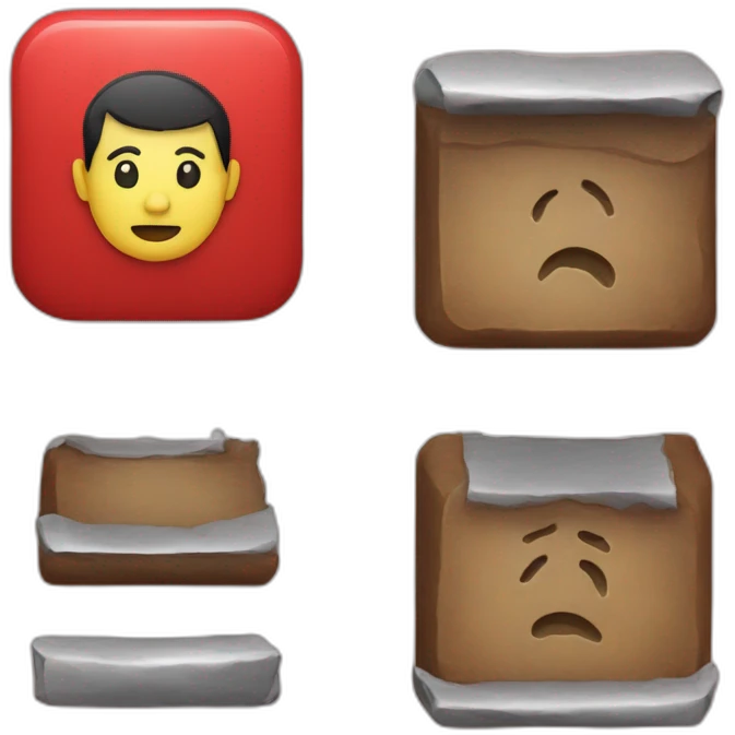 red square button with text bnya emoji